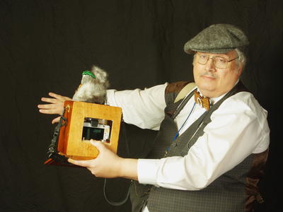 Back of my small steampunk camera taken at the Arisia Photobooth