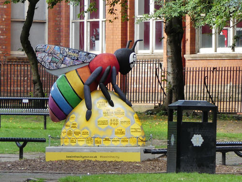 Manchester bee statue near the Turing memorial
