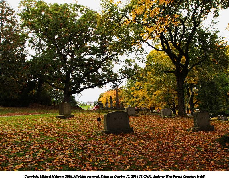Andover West Parish Cemetery in fall