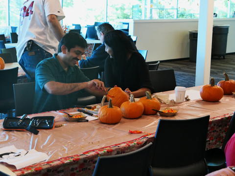 Decorating the pumpkins #2
