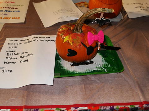 Pirate pumpkin with bow