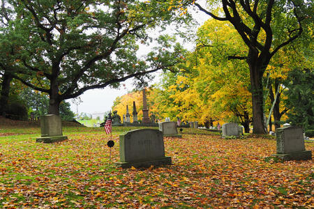 Andover West Parish Cemetery in fall #2