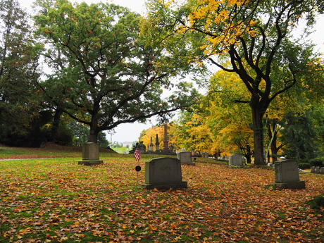 Andover West Parish Cemetery in fall #3