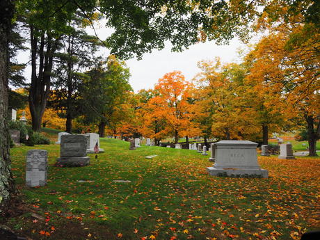 Andover West Parish Cemetery in fall #9