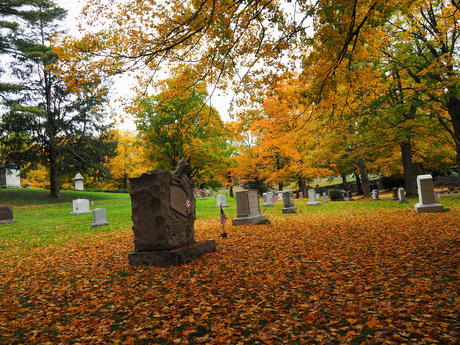 Andover West Parish Cemetery in fall #11