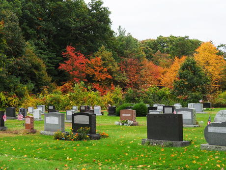 Andover West Parish Cemetery in fall #15