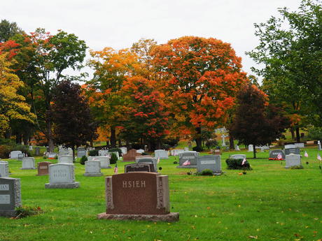 Andover West Parish Cemetery in fall #16