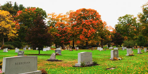 Andover West Parish Cemetery in fall #17