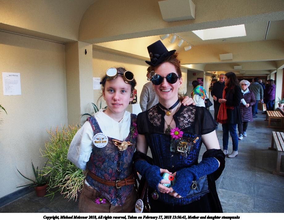 Mother and daughter steampunks