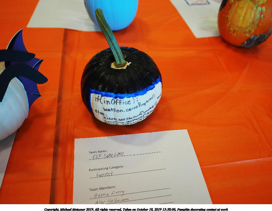 Pumpkin decorating contest at work #3