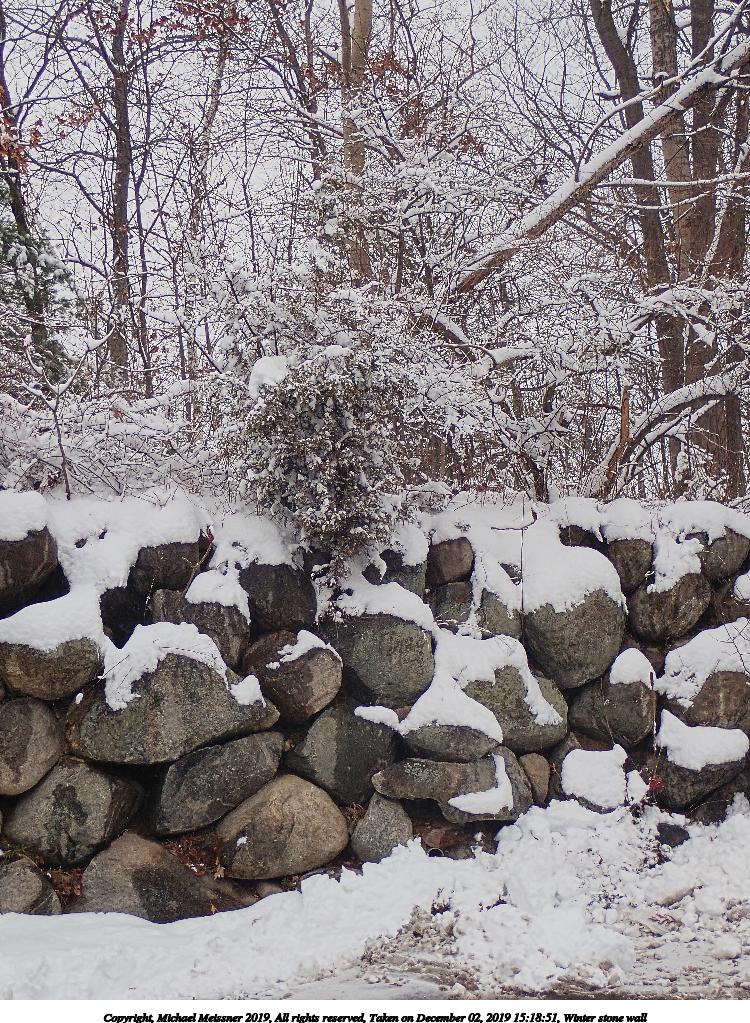Winter stone wall