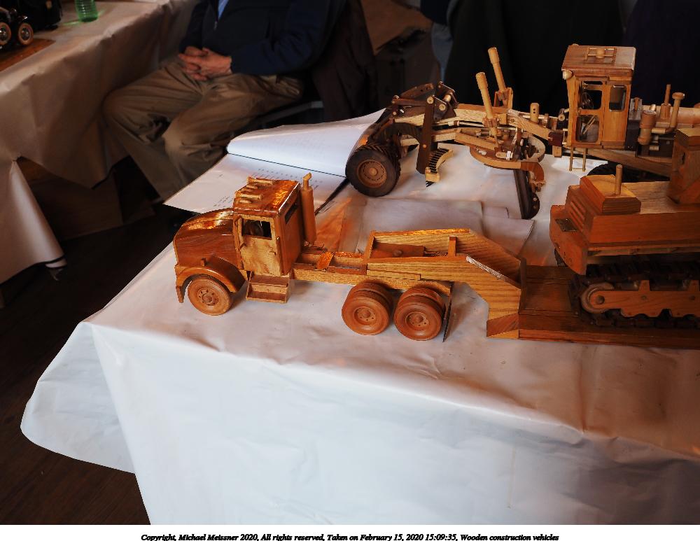 Wooden construction vehicles