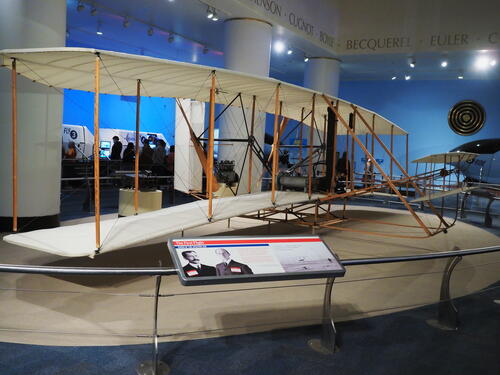 Replica of the Wright brothers airplane
