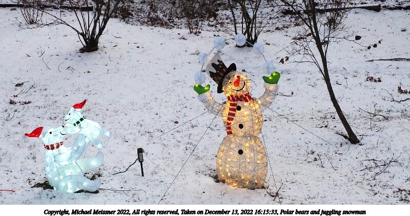 Polar bears and juggling snowman
