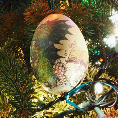 Dragon egg ornament