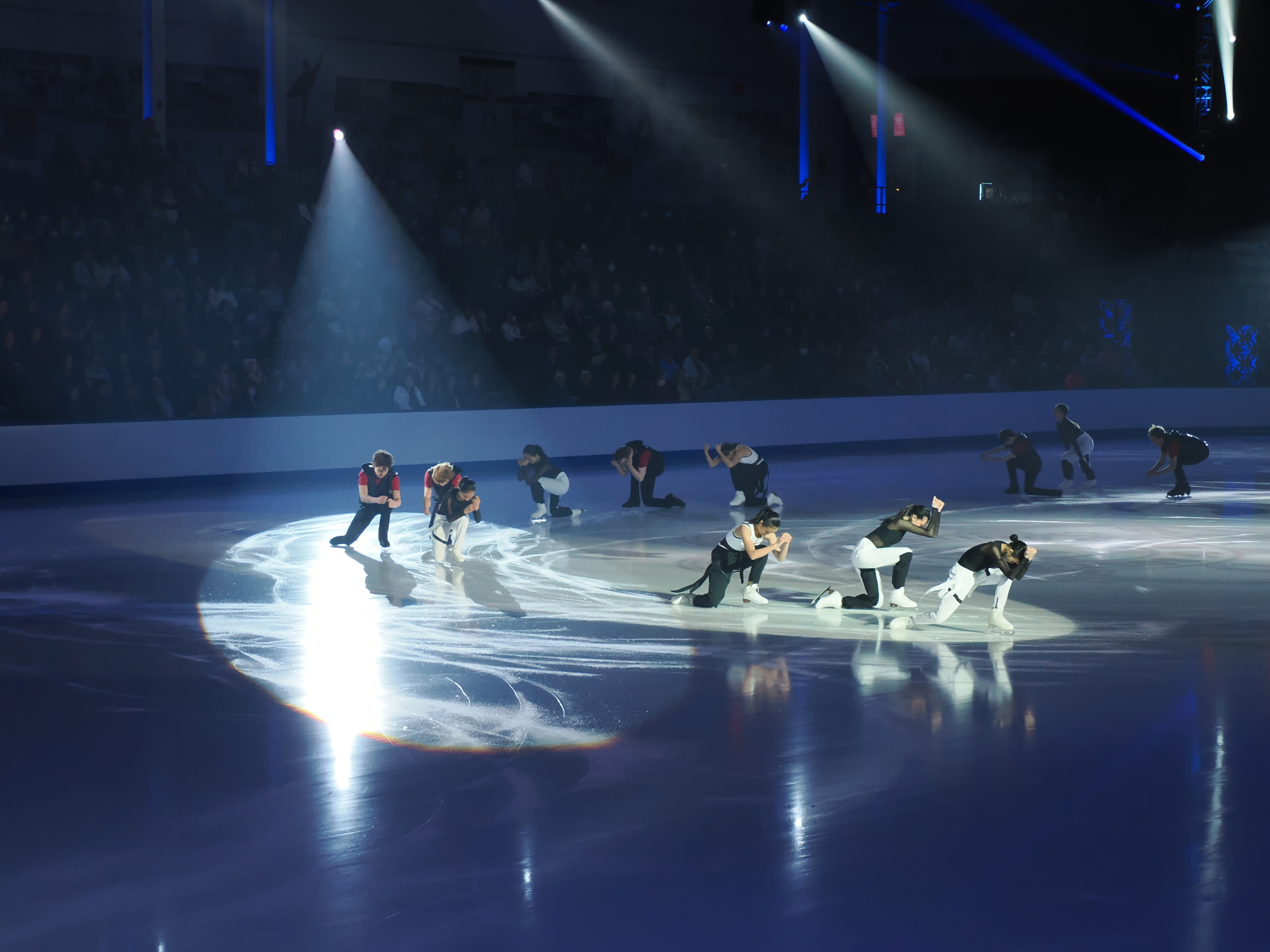 Ice chips skaters