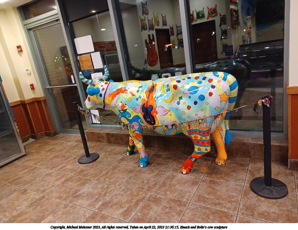 Emack and Bolio's cow sculpture