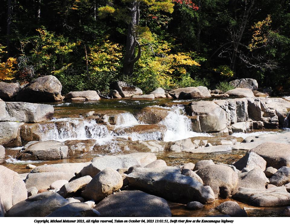 Swift river flow at the Kancamagus highway #3