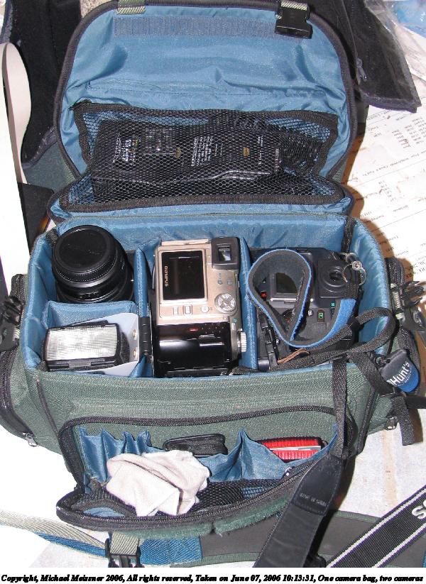 One camera bag, two cameras