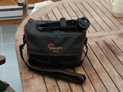 Ultrapod-II attached to my camera bag