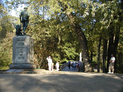Statue, bridge, and memorial
