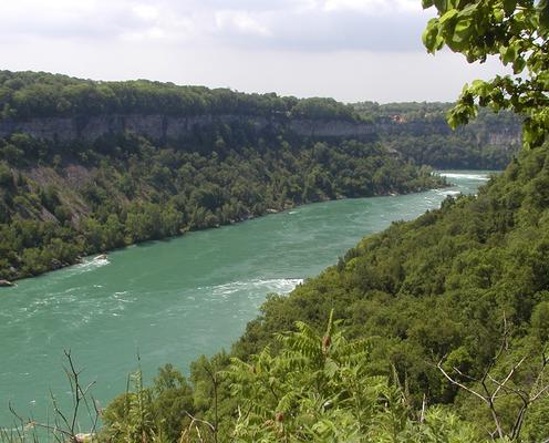 Niagara river below the falls