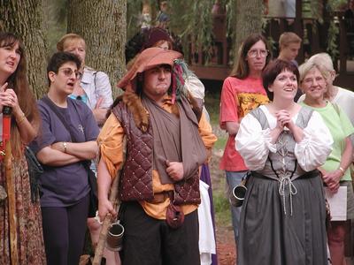 Villagers at the rogues revels