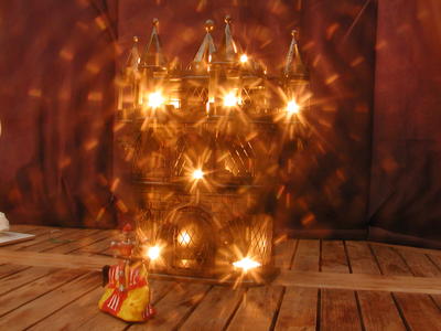 Candle castle (rotating star filter with rear curtain flash)