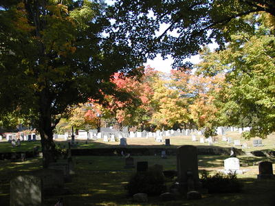 Andover graveyard in fall