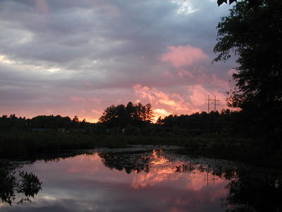 Spectacle Pond at sunset #7