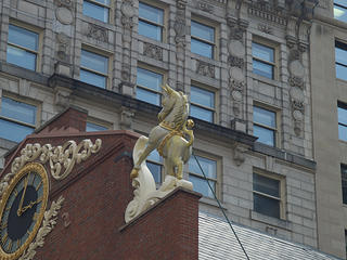 Unicorn statue on the old state house