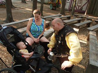 The sheriff, his lady, and child