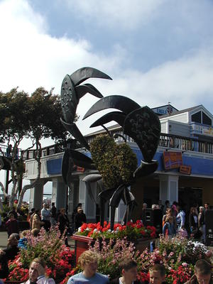 Crab floral statue