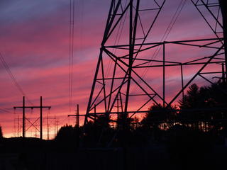 Sunset powerlines