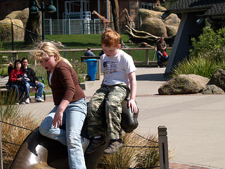 Playing on the zoo sculpture #2