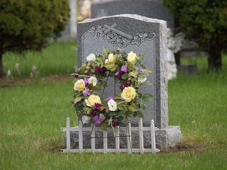 Grave and flowers