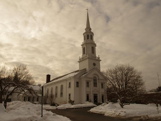 Concord church in winter
