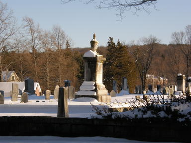 Harvard graveyard in winter #2
