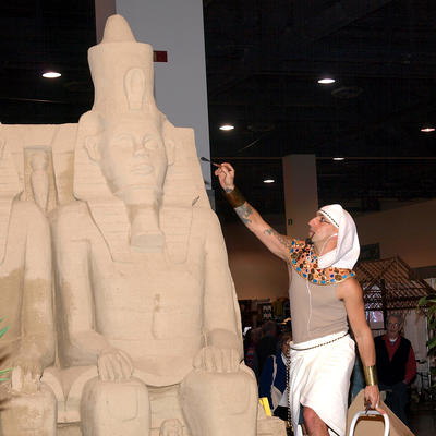 Touching up the pharaoh