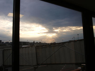 Sunset over Logan terminal #2