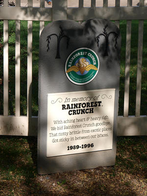 Rainforest crunch, RIP