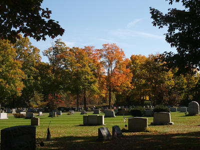 Andover cemetery in fall #2