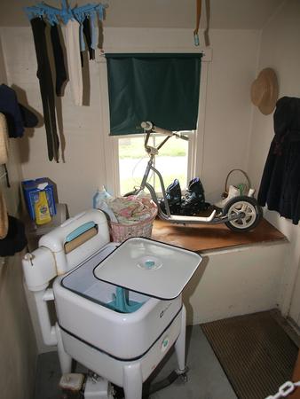 Wash machine modified to be non-electric