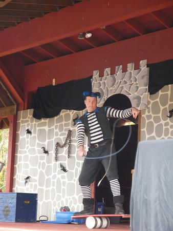Performer with a whip