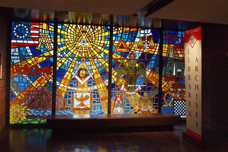 Masonic stained glass