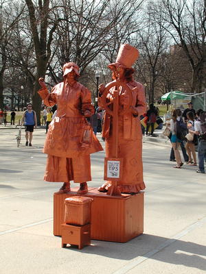 Steampunk statues