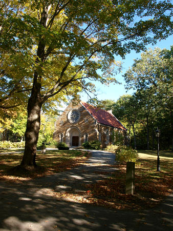 Andover chapel in early fall #2