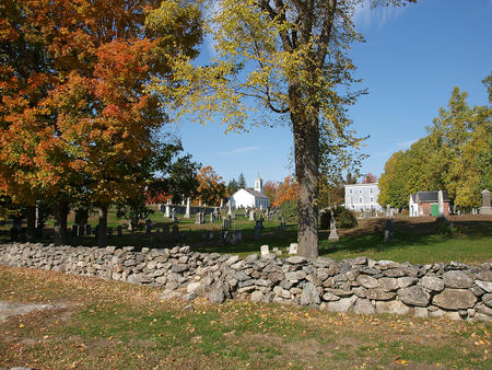 Harvard graveyard in the fall