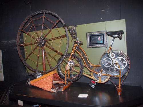 Steampunk spinning wheel