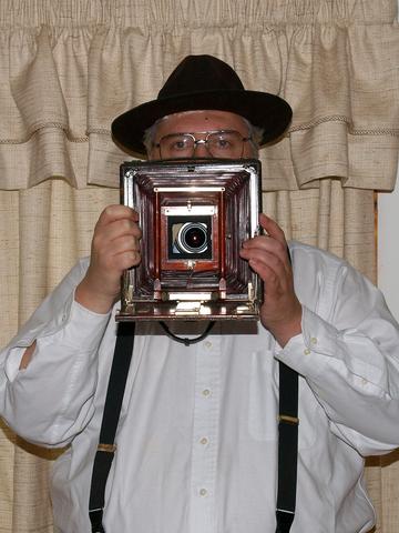 Picture of me holding the Premo/E-P2 frankencamera #3